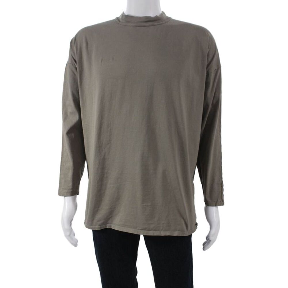 We The Free Women Tunic Gray Long Sleeve Mock Neck 100% Cotton Size S